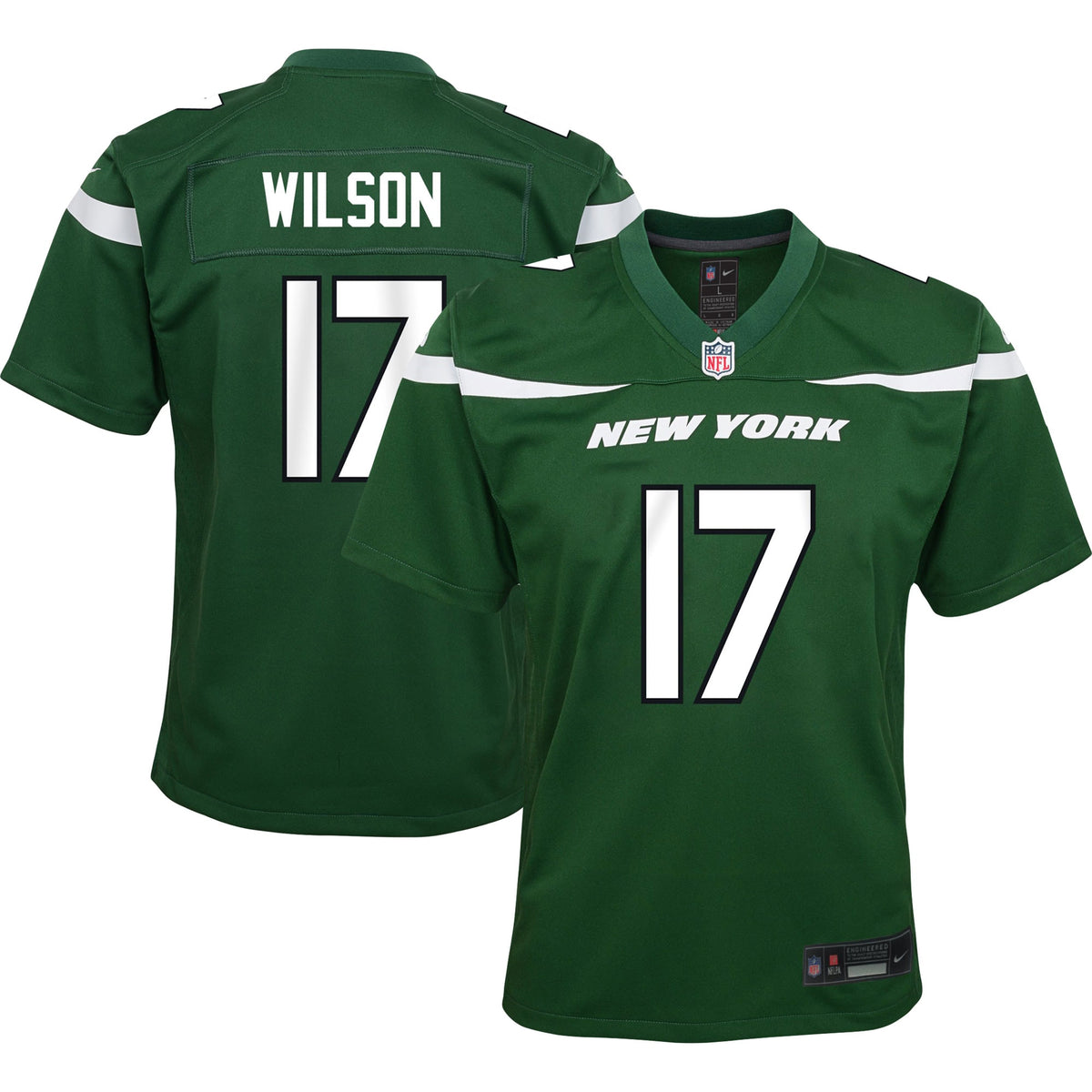 Garrett Wilson New York Jets Nike Youth Game Jersey Green