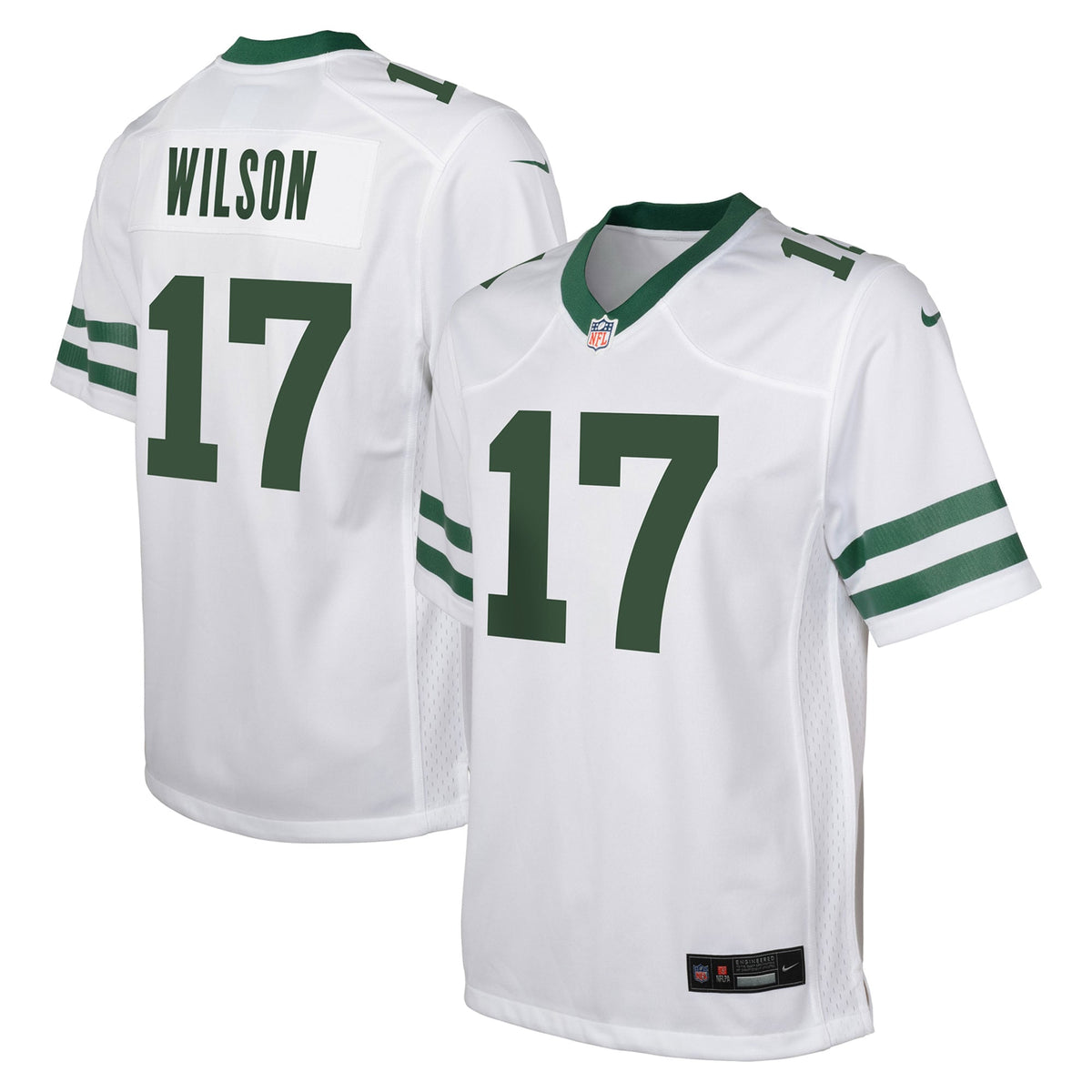 Garrett Wilson New York Jets Nike Youth Game Jersey Legacy White