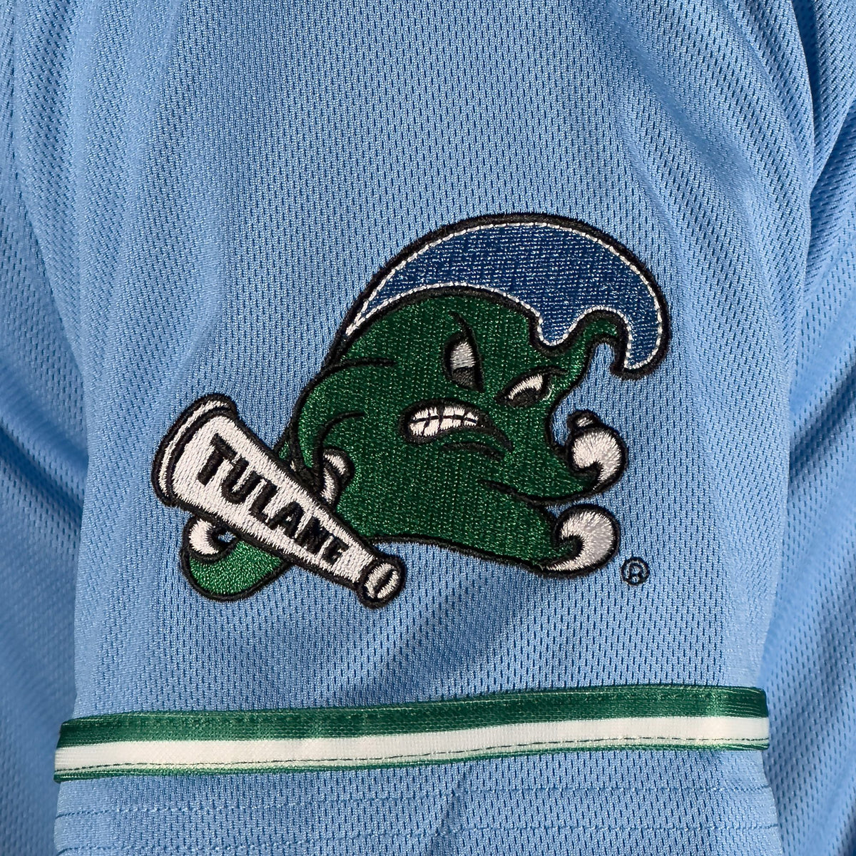 Genuine Collective Men's Tulane Green Wave Replica Light Blue Alternate Baseball Jersey