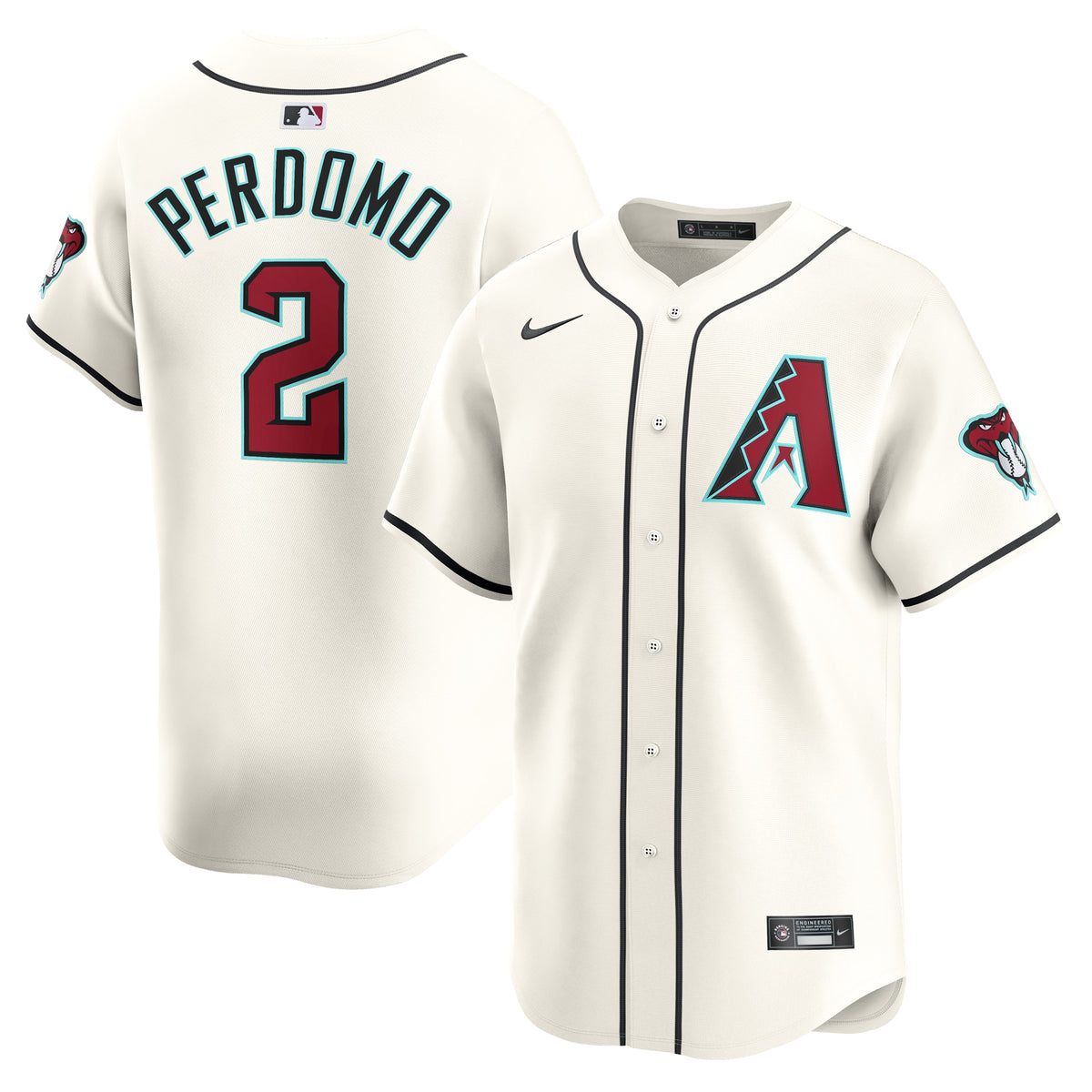 Geraldo Perdomo Arizona Diamondbacks Nike Home Limited Player Jersey White