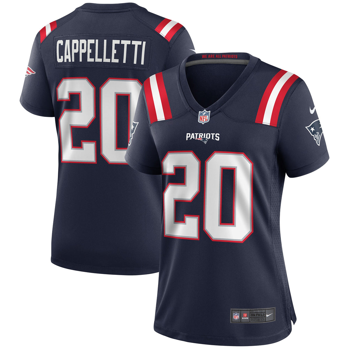 Gino Cappelletti New England Patriots Nike Women's Game Retired Player Jersey Navy
