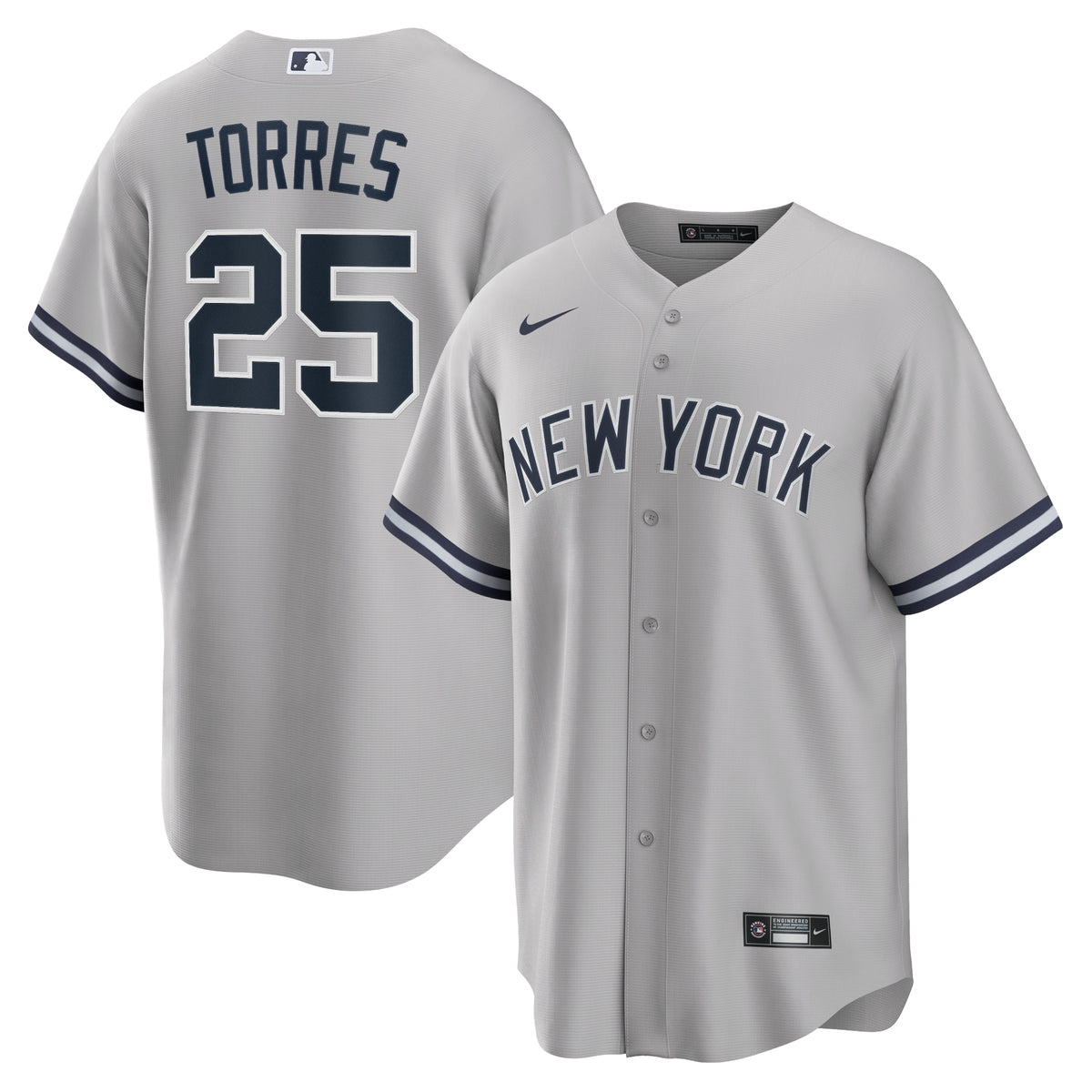 Gleyber Torres New York Yankees Nike Road Replica Player Name Jersey Gray