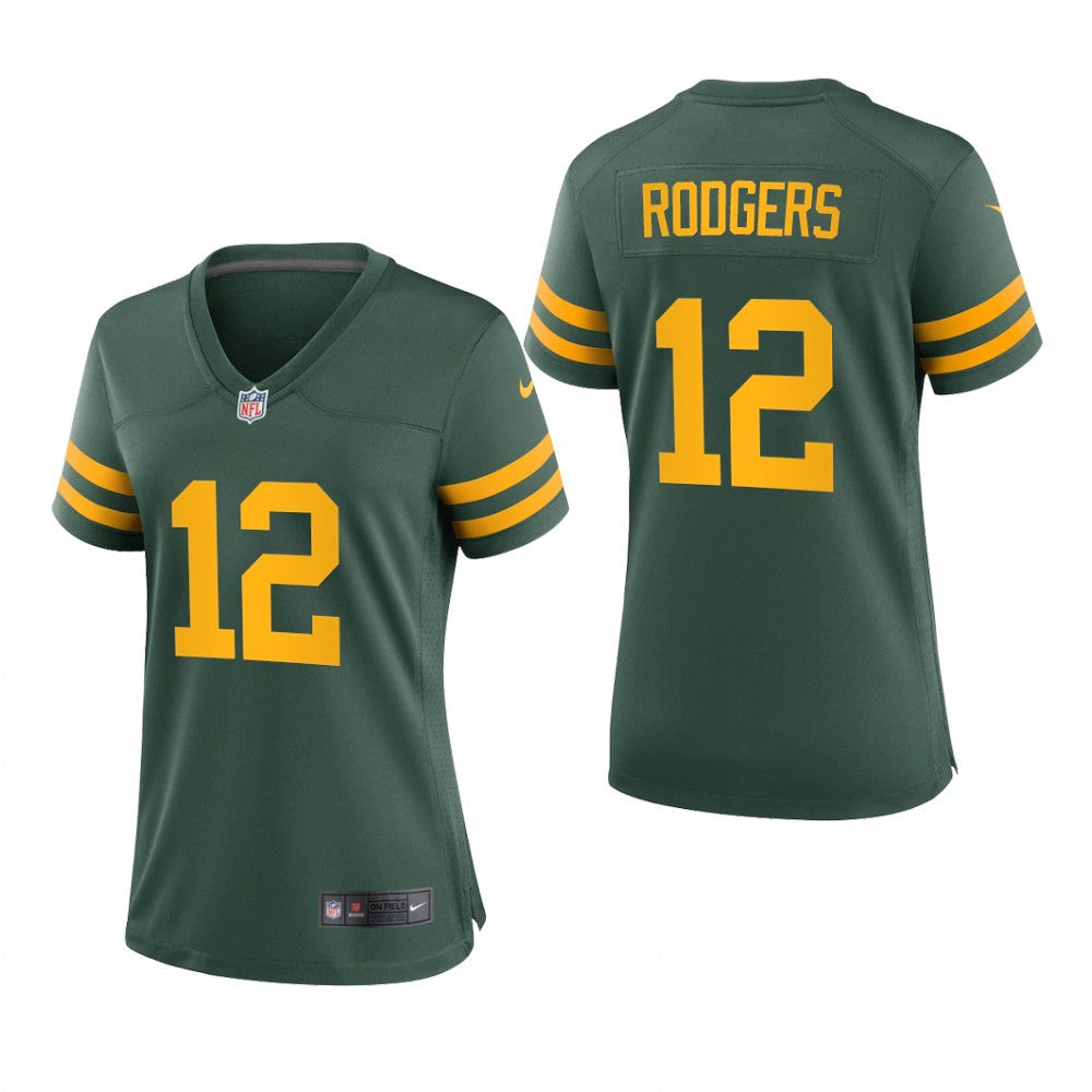 Green Bay Packers Aaron Rodgers Green Jersey Alternate Game Women's