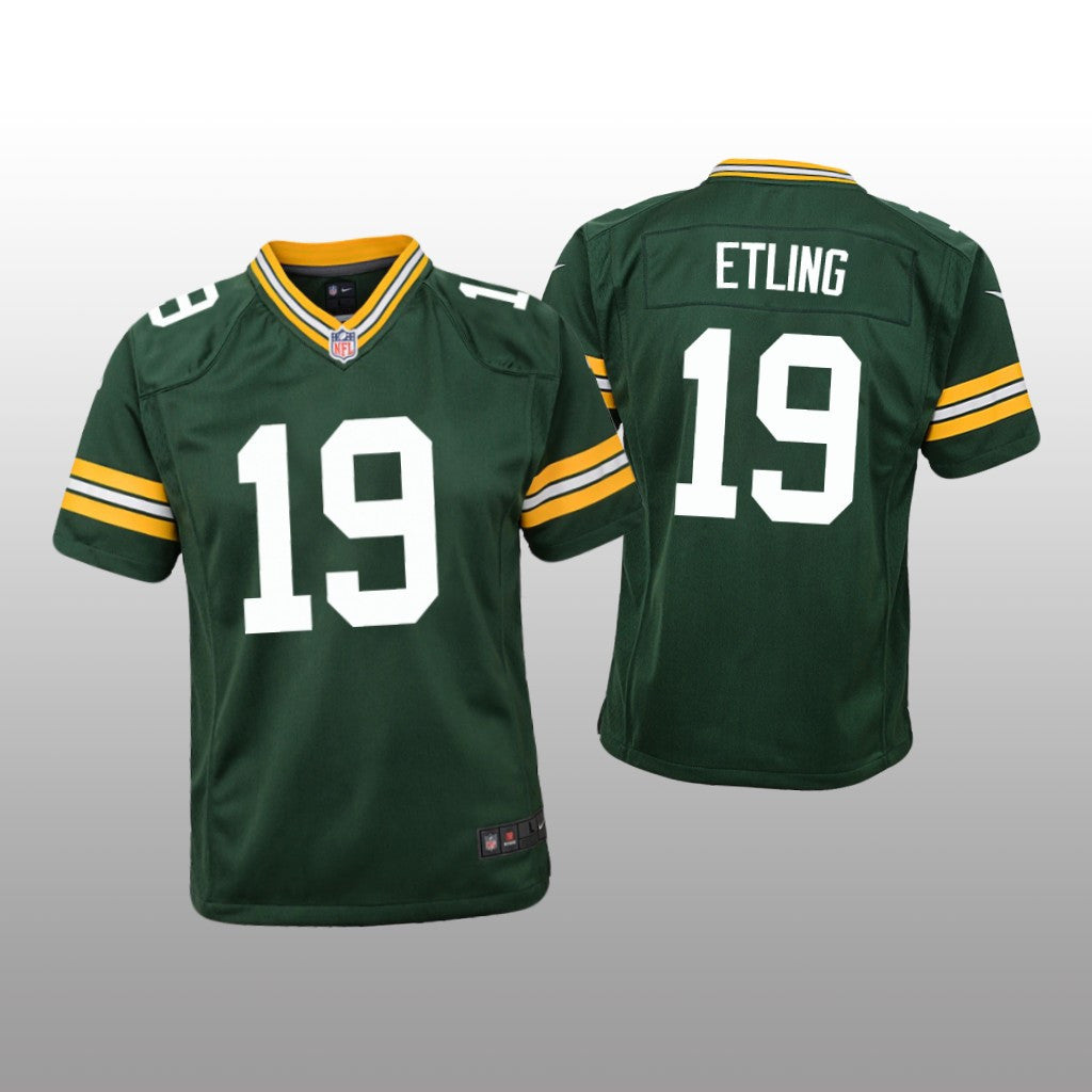 Green Bay Packers Danny Etling Green Jersey Game Youth