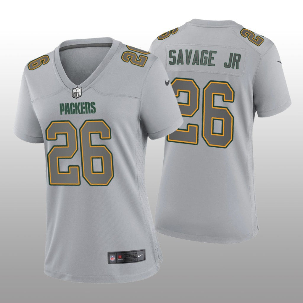 Green Bay Packers Darnell Savage Jr. Gray Jersey Atmosphere Fashion Game Women's