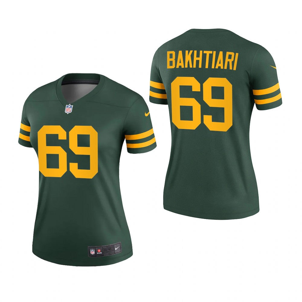 Green Bay Packers David Bakhtiari Green Jersey Alternate Legend Women's