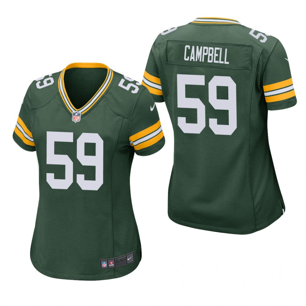 Green Bay Packers De&'Vondre Campbell Green Jersey Game Women's