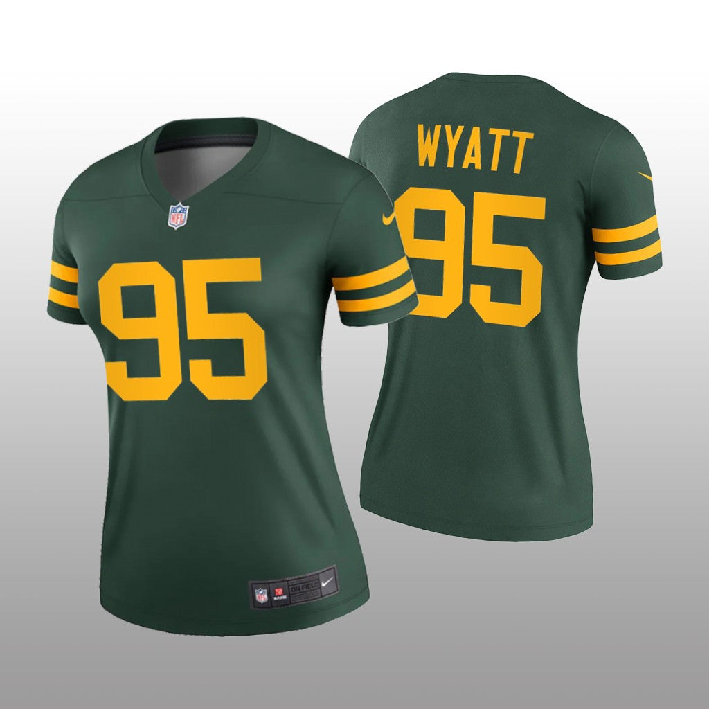 Green Bay Packers Devonte Wyatt Green Jersey Alternate Legend Women's
