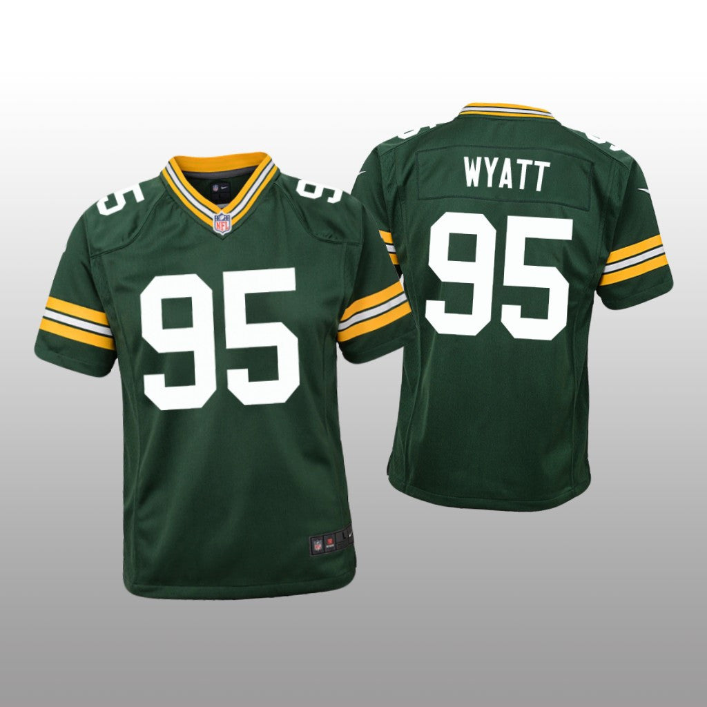 Green Bay Packers Devonte Wyatt Green Jersey Game Youth