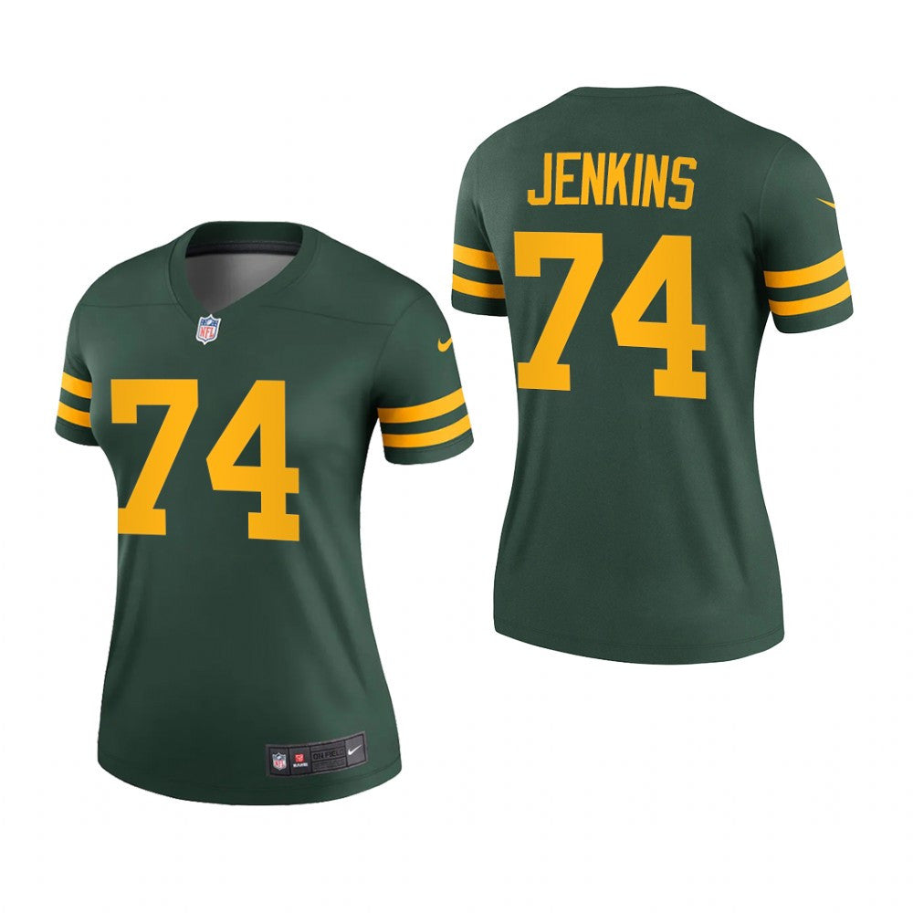 Green Bay Packers Elgton Jenkins Green Jersey Alternate Legend Women's