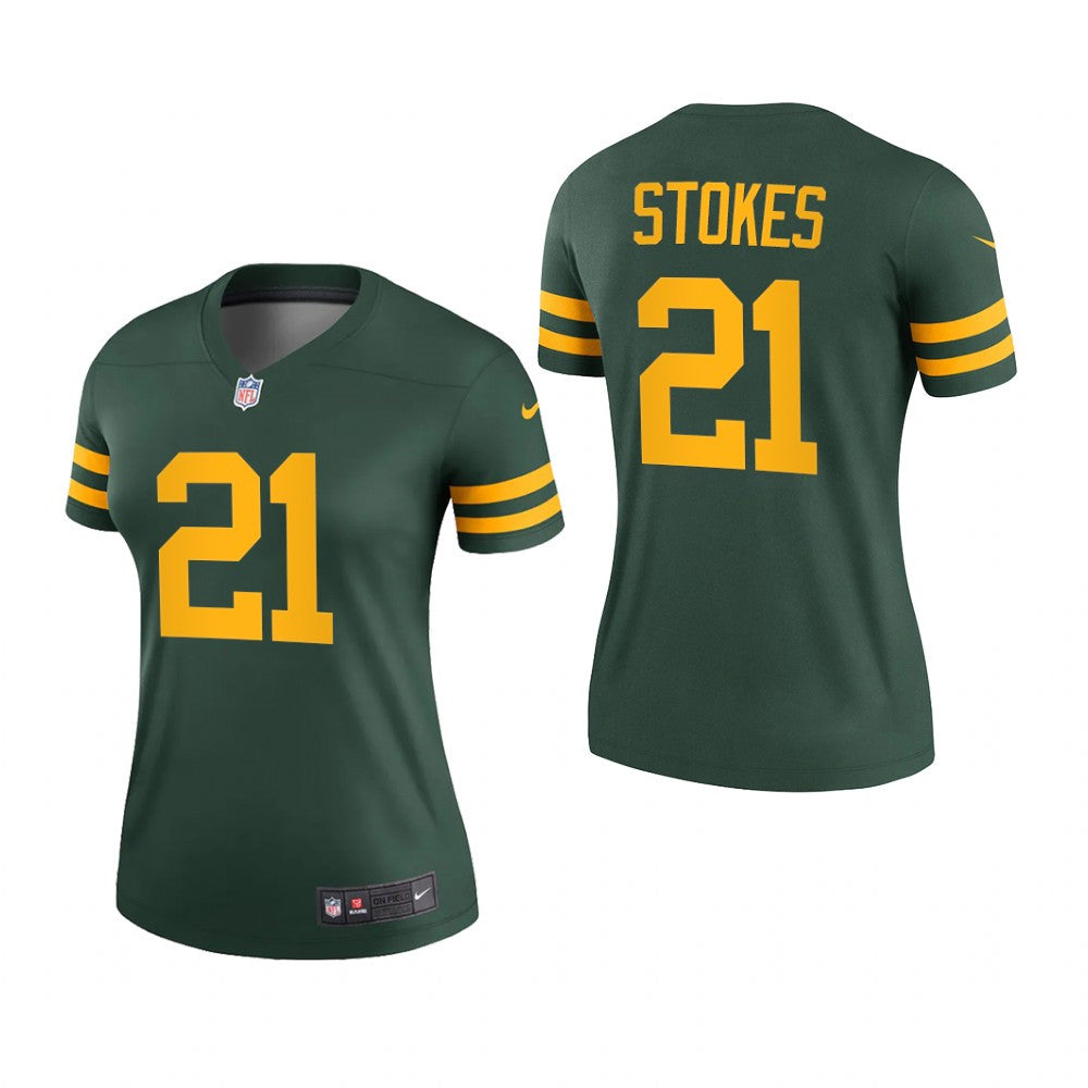 Green Bay Packers Eric Stokes Green Jersey Alternate Legend Women's