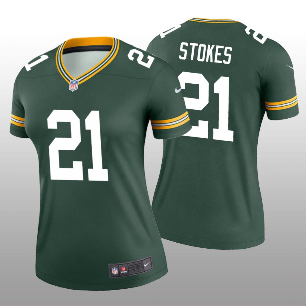 Green Bay Packers Eric Stokes Green Jersey Legend Women's