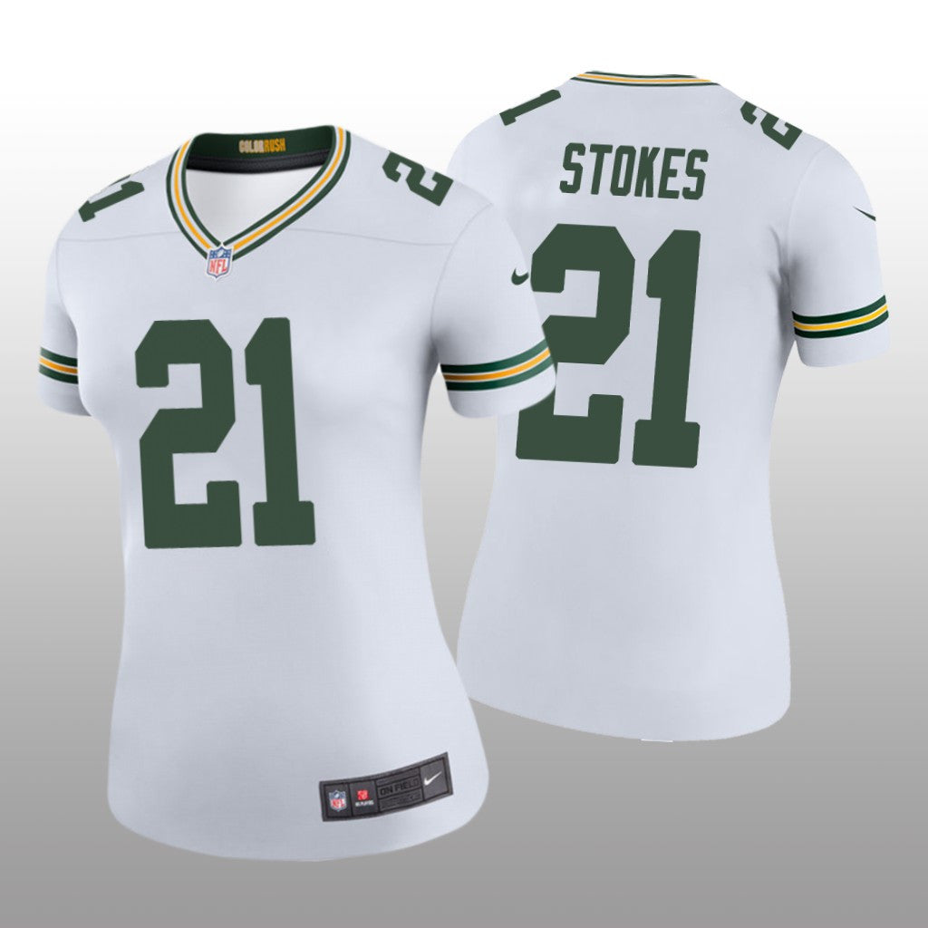 Green Bay Packers Eric Stokes White Jersey Color Rush Legend Women's