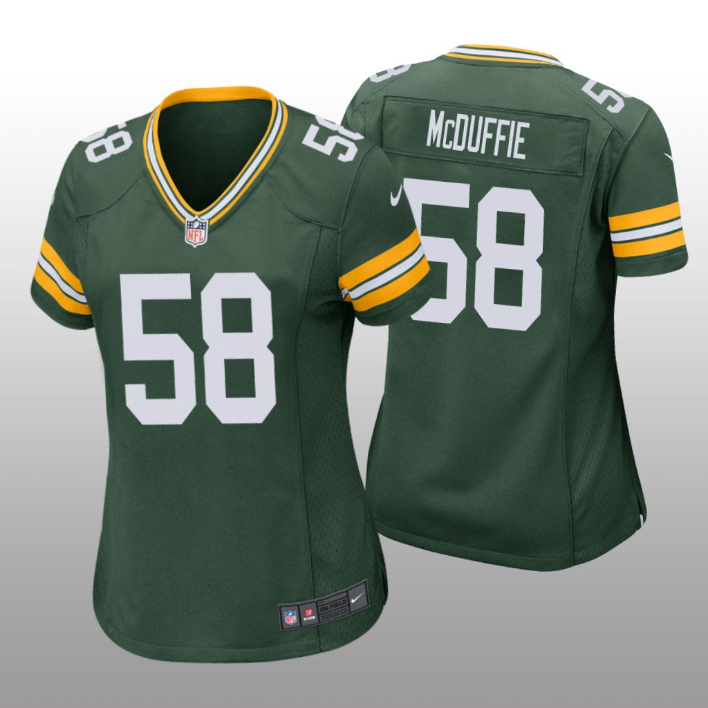 Green Bay Packers Isaiah McDuffie Green Jersey Game Women's