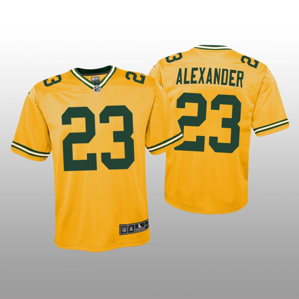 Green Bay Packers Jaire Alexander Gold Jersey Inverted Game Youth