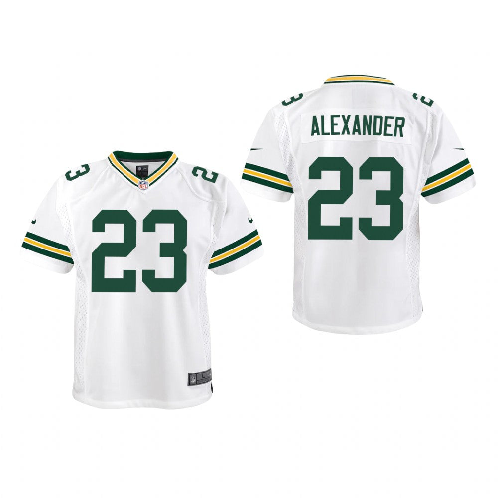 Green Bay Packers Jaire Alexander White Jersey Game Youth