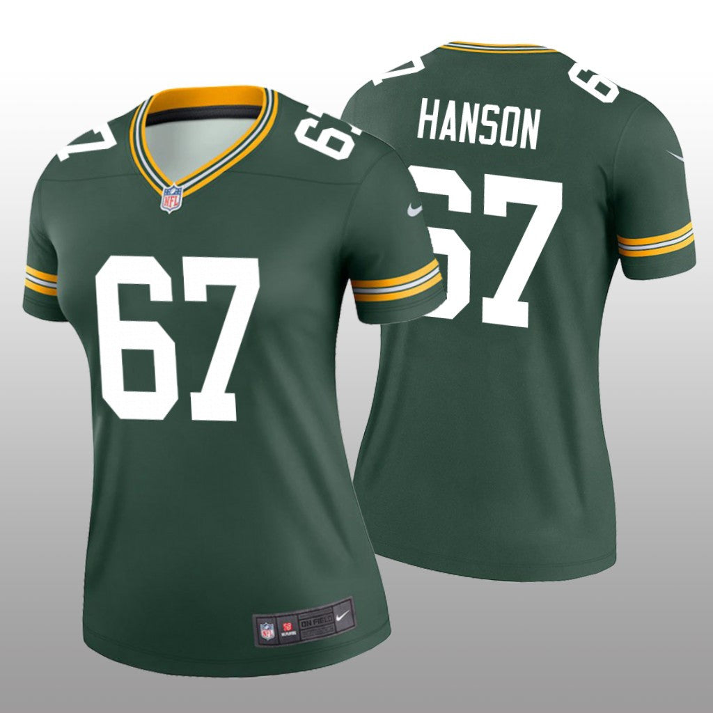 Green Bay Packers Jake Hanson Green Jersey Legend Women's