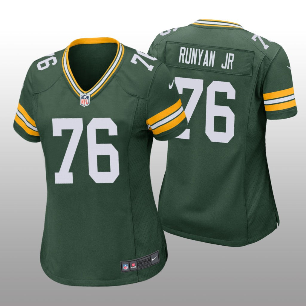 Green Bay Packers Jon Runyan Jr. Green Jersey Game Women's