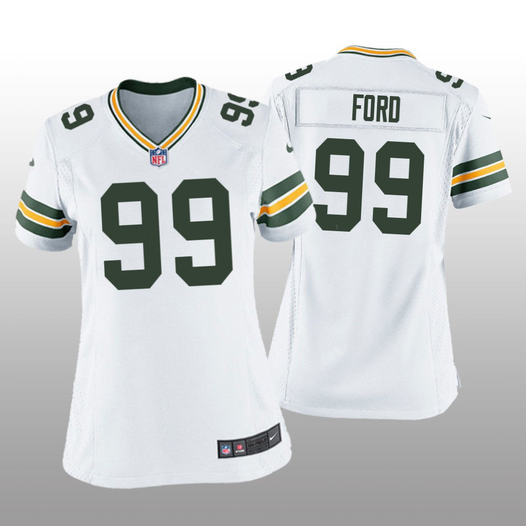 Green Bay Packers Jonathan Ford White Jersey Game Women's