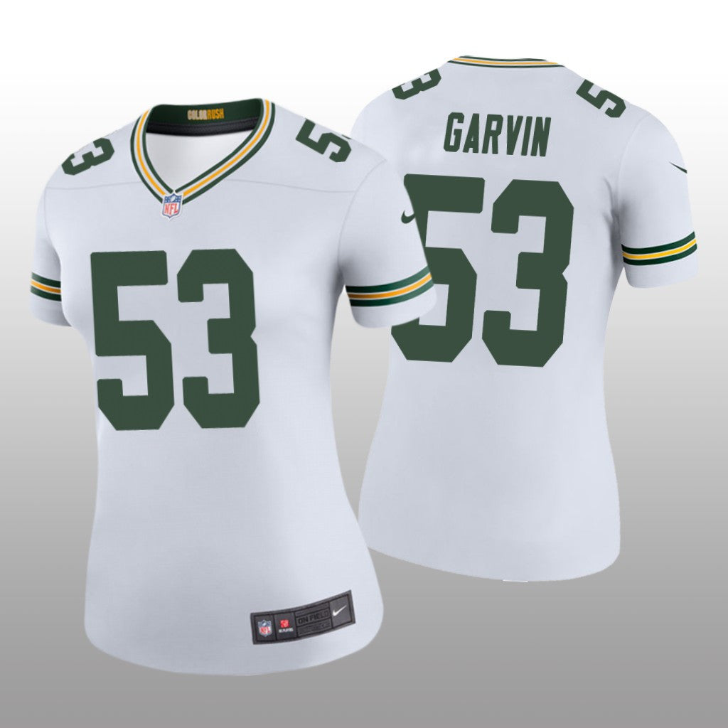 Green Bay Packers Jonathan Garvin White Jersey Color Rush Legend Women's