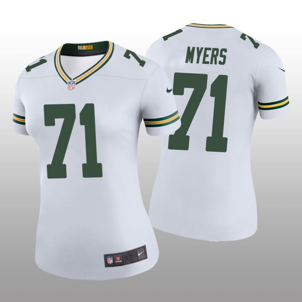 Green Bay Packers Josh Myers White Jersey Color Rush Legend Women's