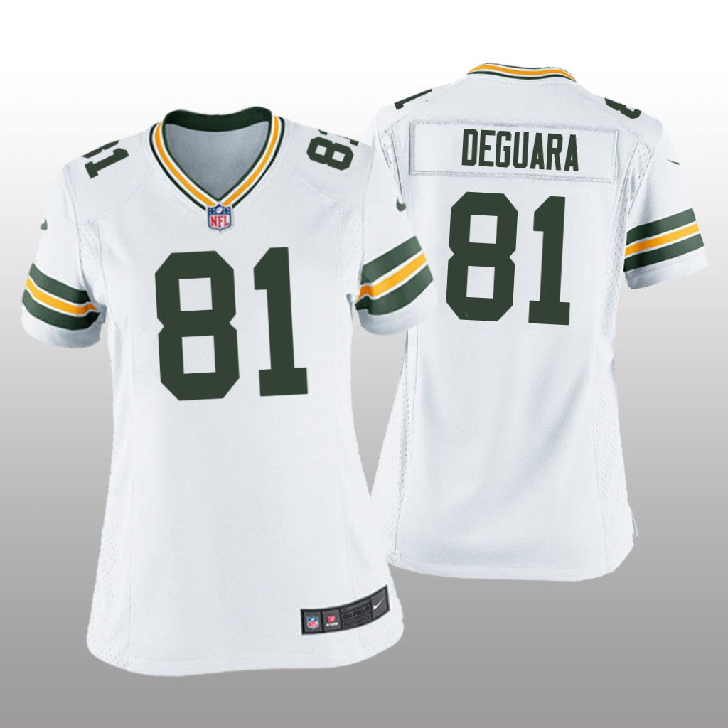 Green Bay Packers Josiah Deguara White Jersey Game Women's