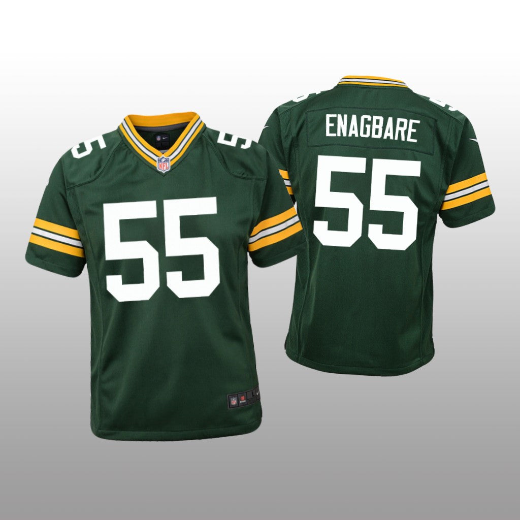Green Bay Packers Kingsley Enagbare Green Jersey Game Youth