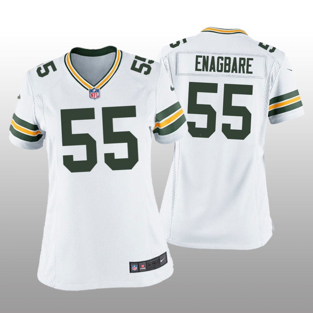 Green Bay Packers Kingsley Enagbare White Jersey Game Women's