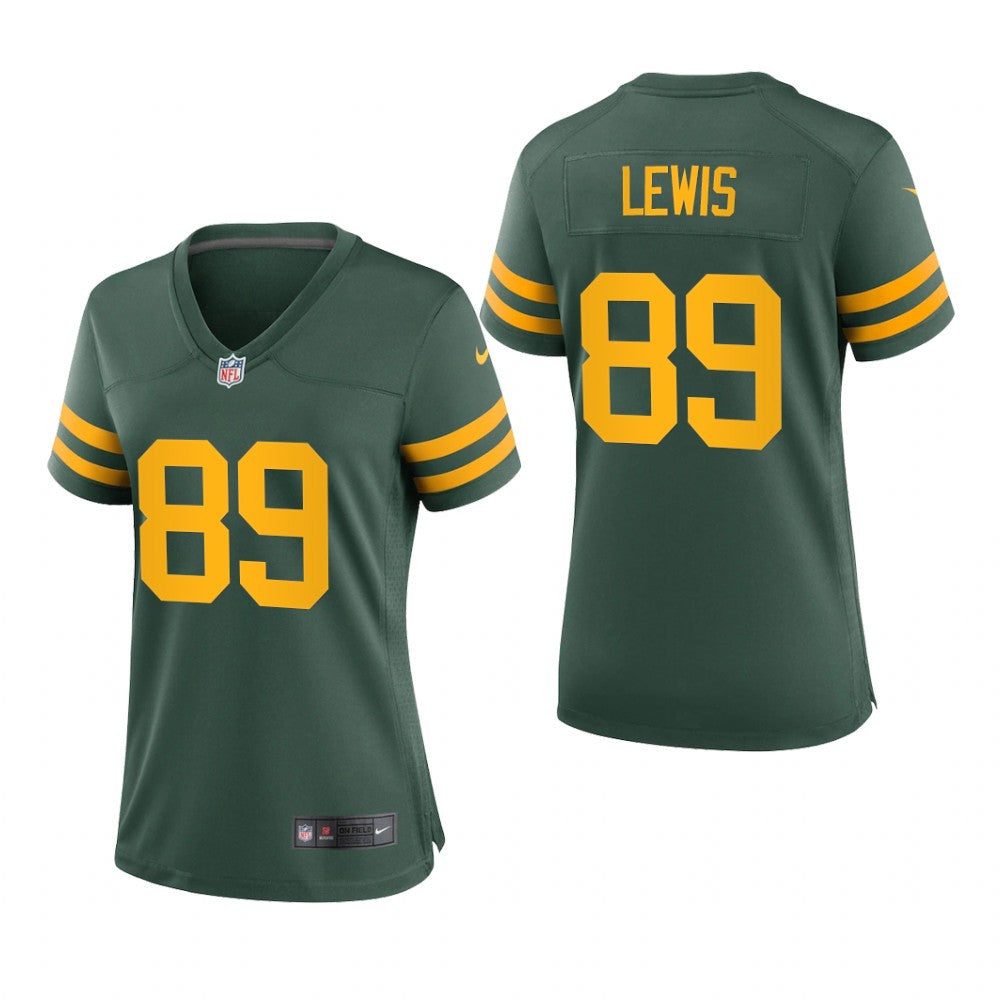 Green Bay Packers Marcedes Lewis Green Jersey Alternate Game Women's