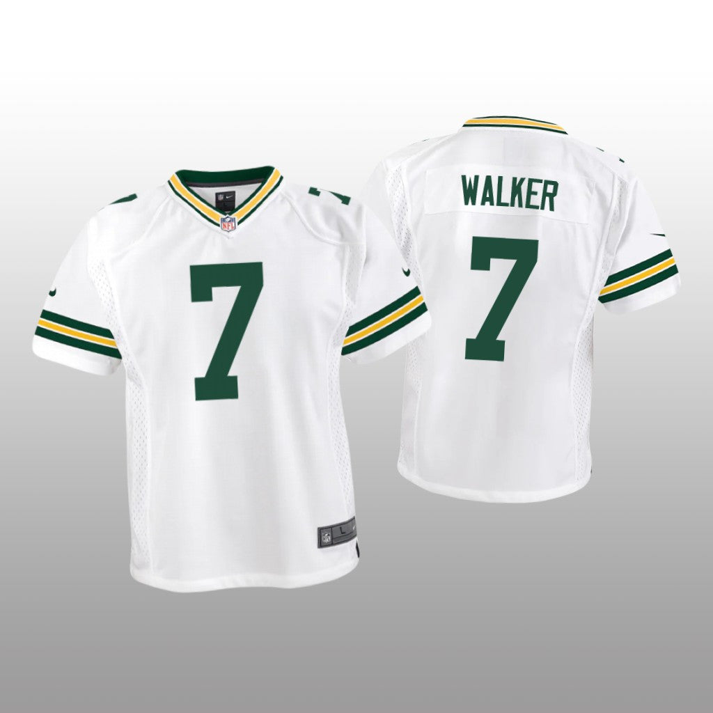 Green Bay Packers Quay Walker White Jersey Game Youth