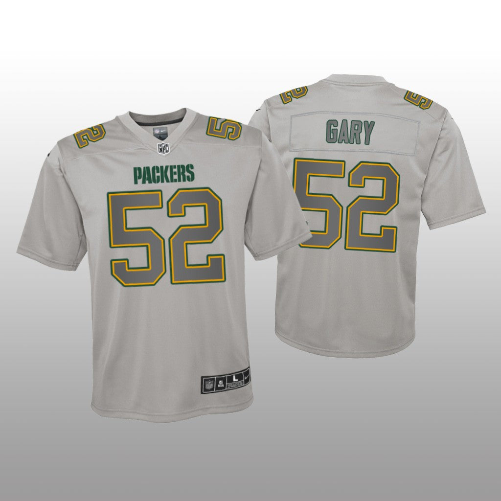 Green Bay Packers Rashan Gary Gray Jersey Atmosphere Fashion Game Youth