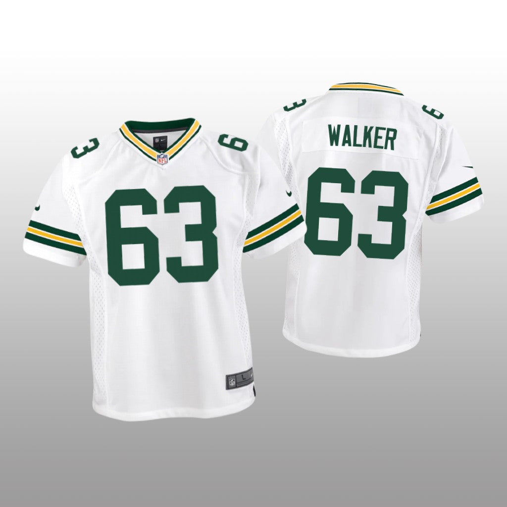 Green Bay Packers Rasheed Walker White Jersey Game Youth