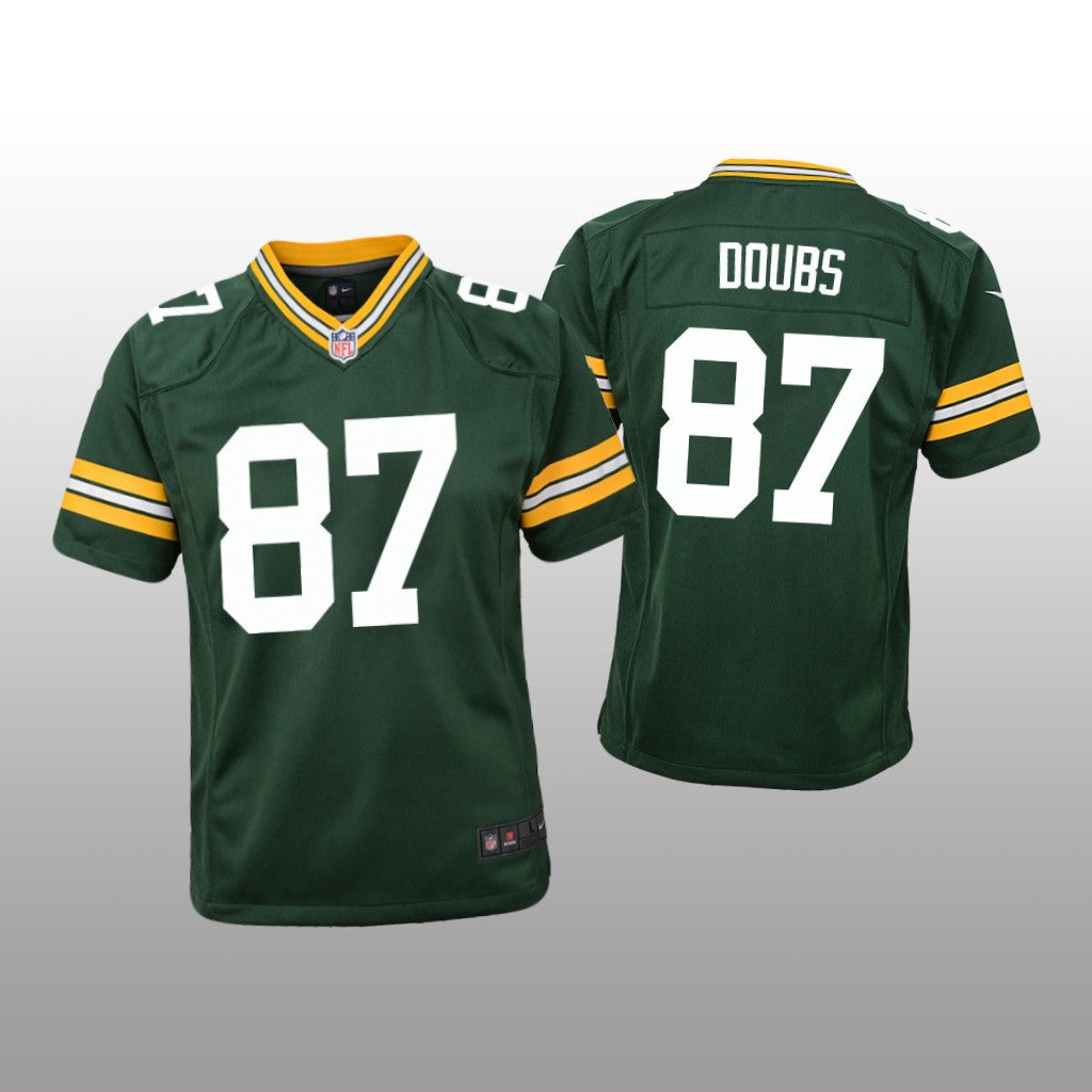 Green Bay Packers Romeo Doubs Green Jersey Game Youth