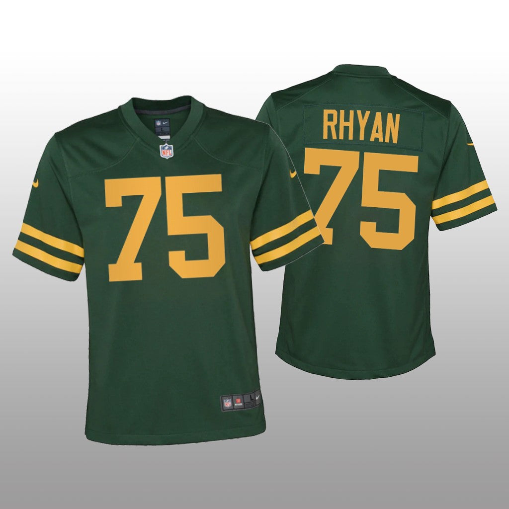 Green Bay Packers Sean Rhyan Green Jersey Alternate Game Youth