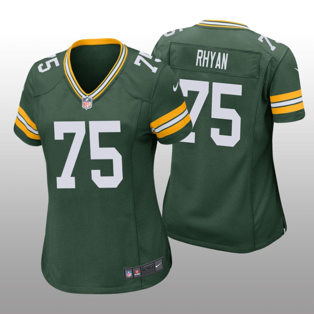 Green Bay Packers Sean Rhyan Green Jersey Game Women's