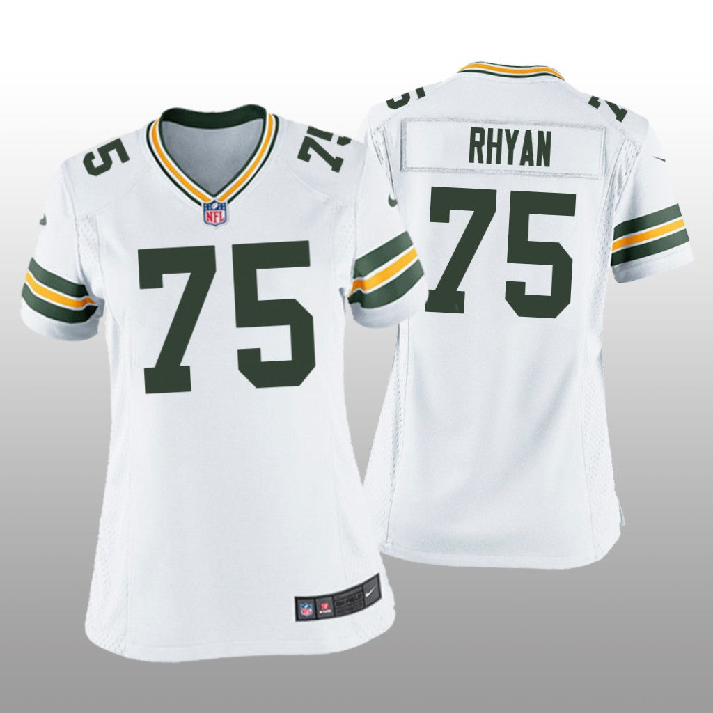 Green Bay Packers Sean Rhyan White Jersey Game Women's
