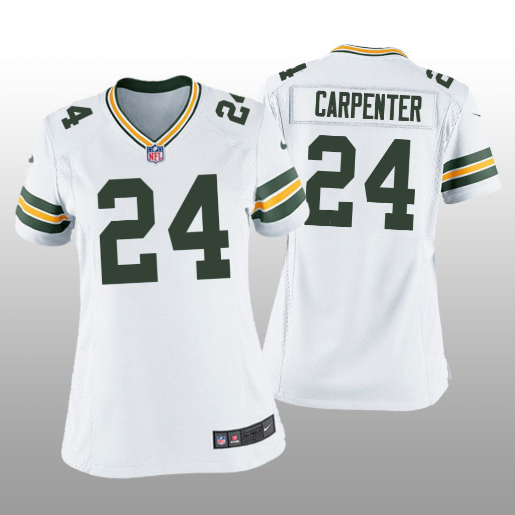Green Bay Packers Tariq Carpenter White Jersey Game Women's