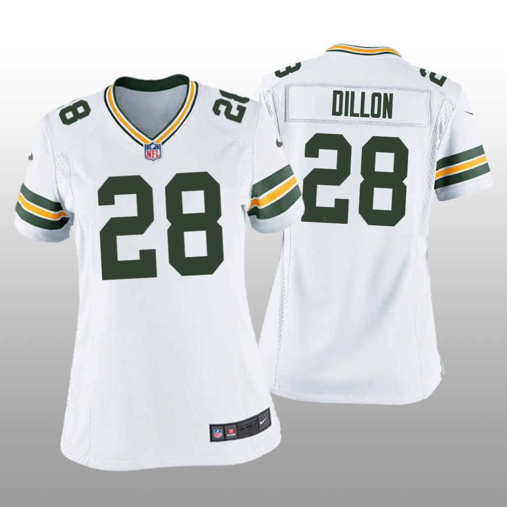 Green Bay Packers White Draft A.J. Dillon Game Jersey