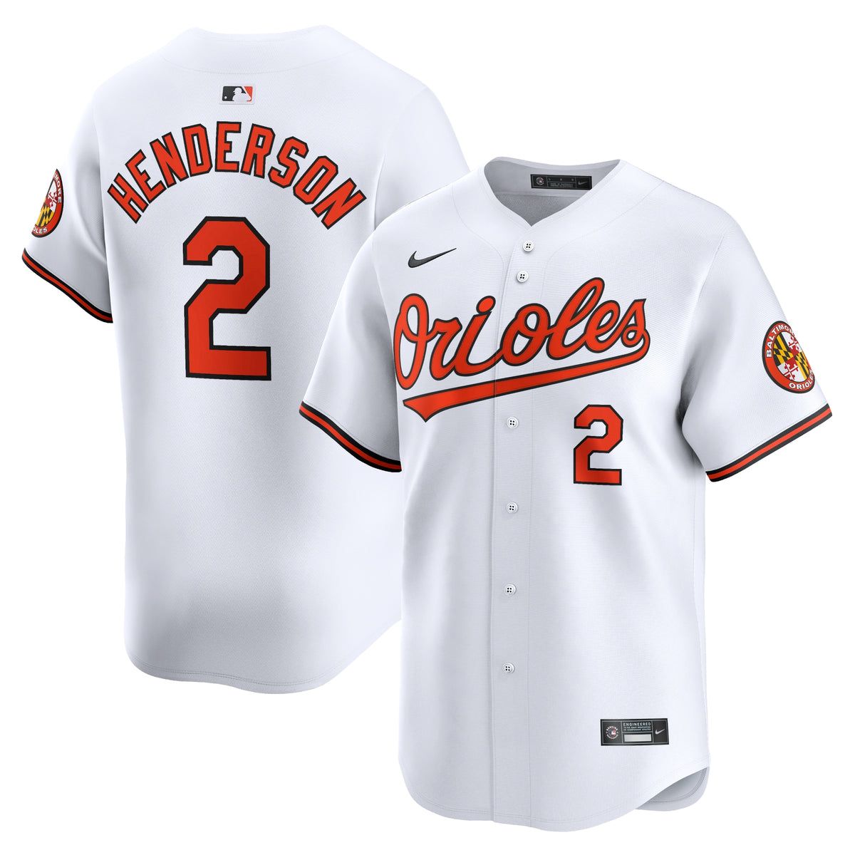 Gunnar Henderson Baltimore Orioles Nike Home Limited Player Jersey White