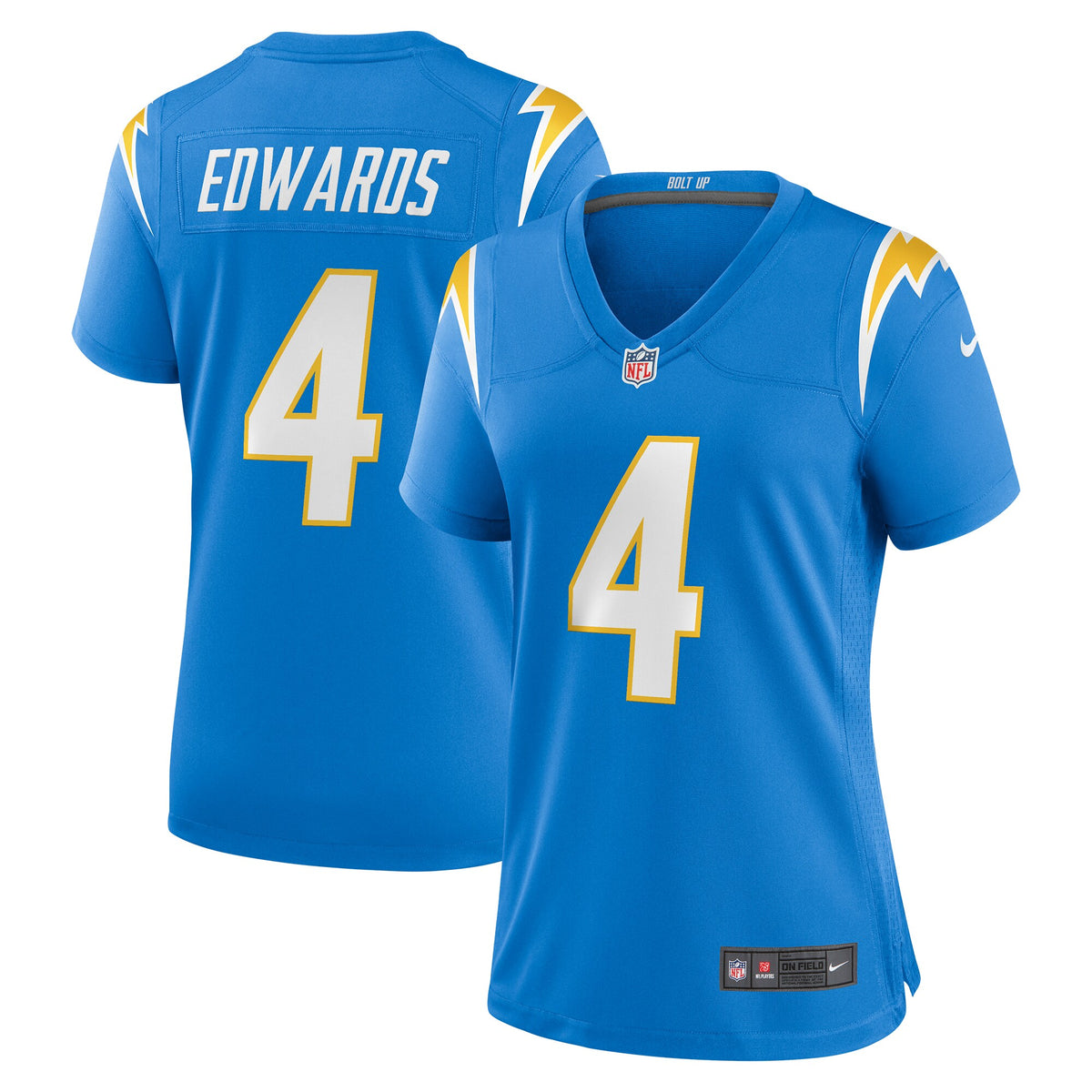 Gus Edwards Los Angeles Chargers Nike Women's Game Jersey Powder Blue
