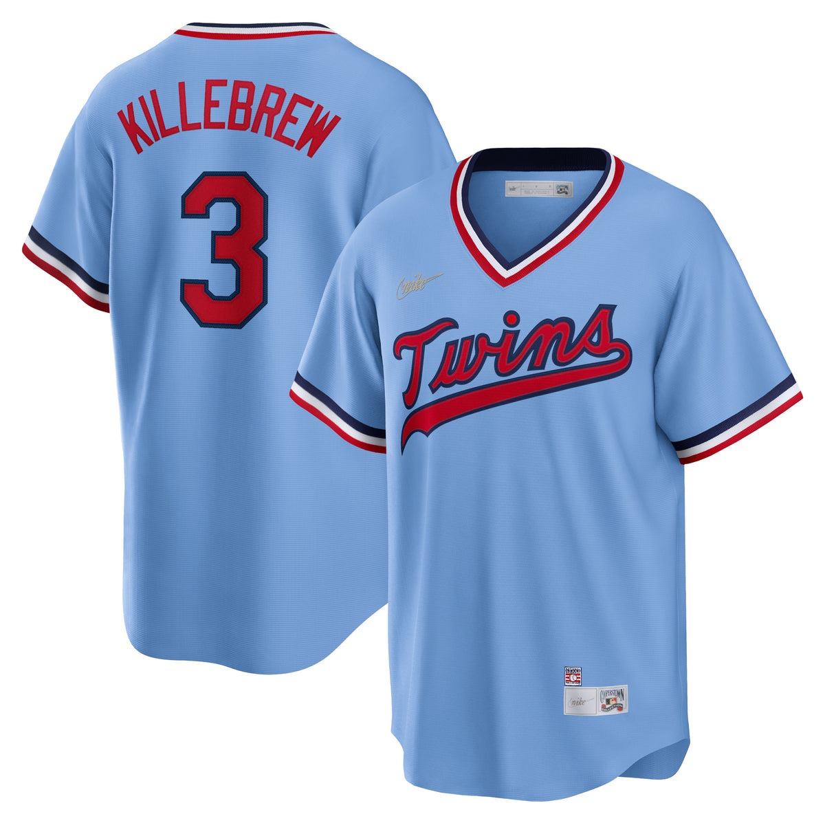 Harmon Killebrew Minnesota Twins Nike Road Cooperstown Collection Player Jersey Light Blue