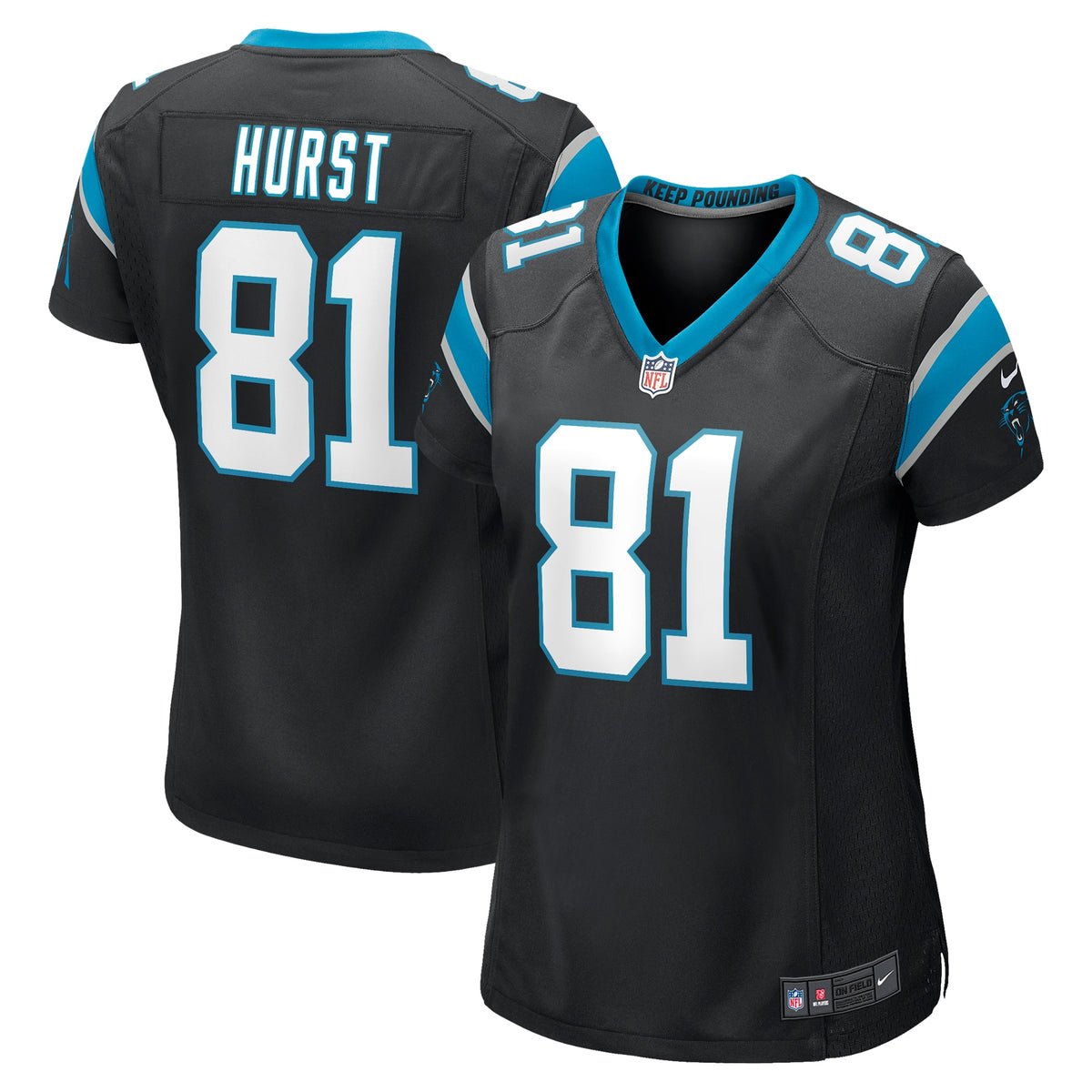 Hayden Hurst Carolina Panthers Nike Women's Game Player Jersey Black