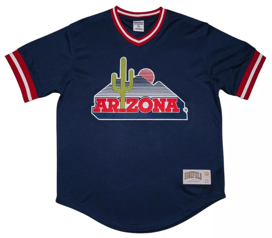 Homefield Adult Arizona Wildcats Navy Baseball Pullover V-Neck Jersey