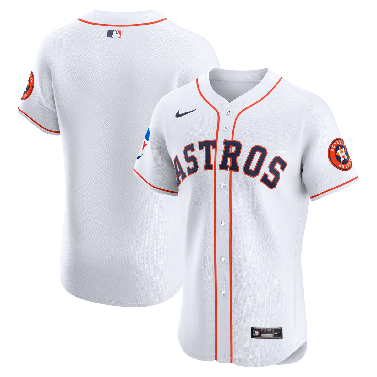 Houston Astros Nike Home Elite Patch Jersey White