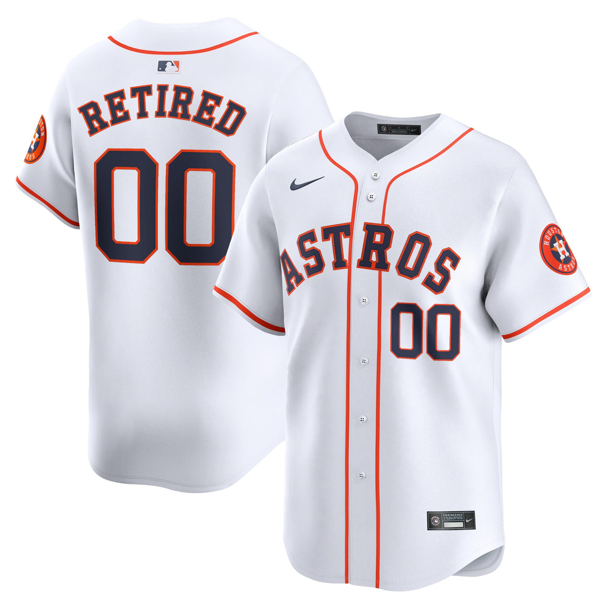 Houston Astros Nike Home Limited Pick-A-Player Retired Roster Jersey White