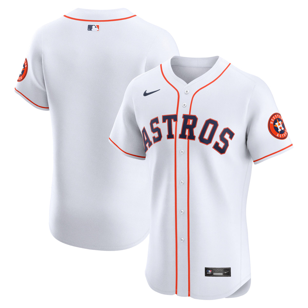 Houston Astros Nike Home Vapor Premier Elite Patch Jersey White