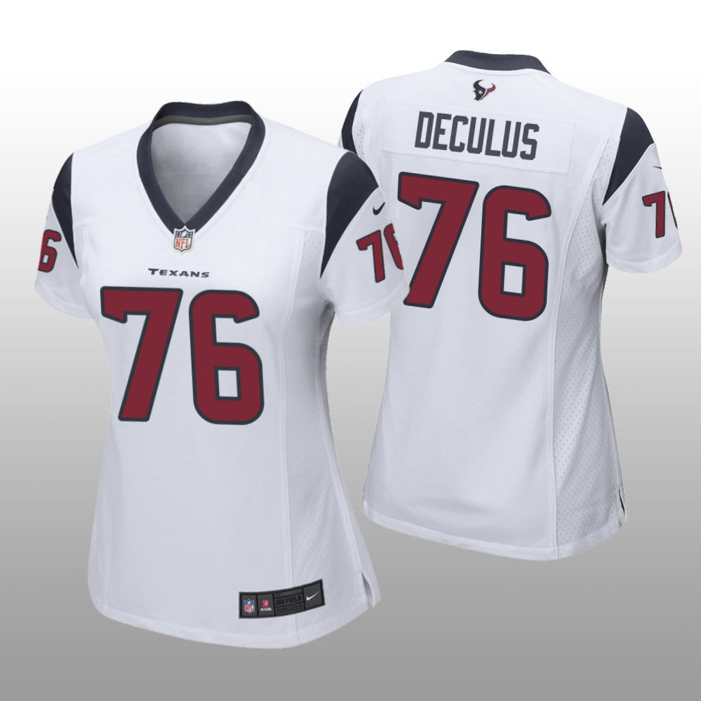 Houston Texans Austin Deculus White Jersey Game Women's