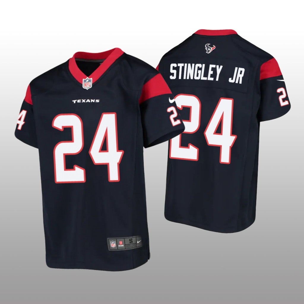 Houston Texans Derek Stingley Jr. Navy Jersey Game Youth