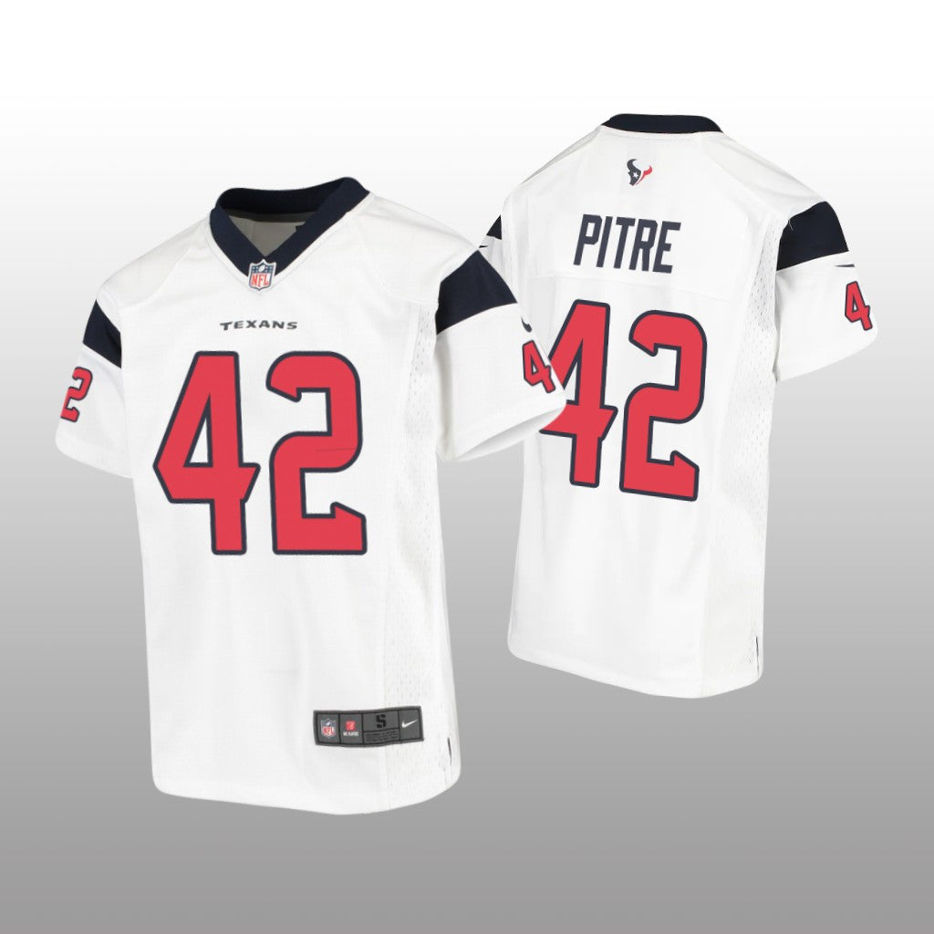 Houston Texans Jalen Pitre White Jersey Game Youth