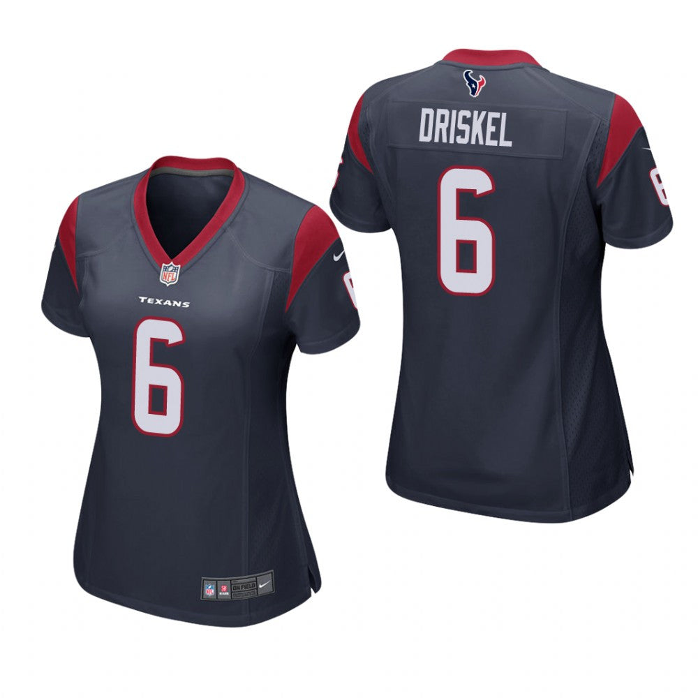 Houston Texans Jeff Driskel Navy Jersey Game Women's